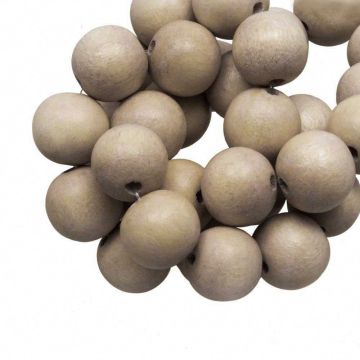 Houten Kralen Vintage Look (12 mm) Ecru (70 stuks)