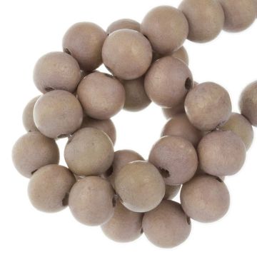 houten kralen vintage look natural nude kleur 6 mm