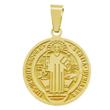 Stainless Steel Hanger Rond (29 x 20 x 2 mm) Goud (1 Stuk)