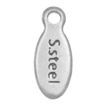 Stainless Steel Bedel (10 x 4 x 0.7 mm) Antiek Zilver (50 Stuks)