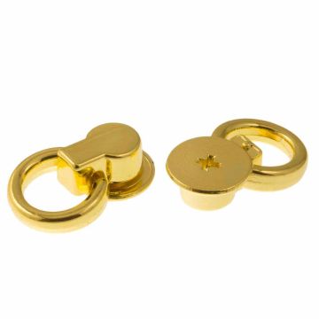 Telefoonhoes Rivet met Ring (18.5 x 11.5 mm) Goud (2 stuks)