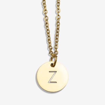 Stainless Steel Ketting Letter Z (45 cm) Goud (1 stuk)