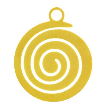 Stainless Steel Bedel Rond (14 x 11.5 x 1 mm) Goud (2 Stuks)