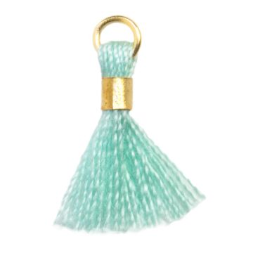 Kwastjes (10 - 15 mm) Peppermint / Goud (10 Stuks)