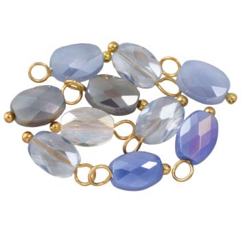 Bedel Electroplated Facet Glas (13 - 14 x 6 - 6.5 x 4 - 4.5 mm) Sparkling Grape-Goud (10 Stuks)