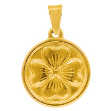 Stainless Steel Hanger Klavertje (27.5 X 18 X 3 mm) Goud (1 Stuk)