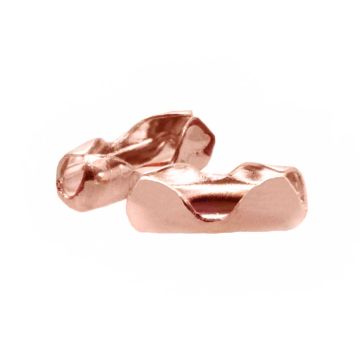 Bolletjesketting Sluiting (past op 2.4 mm ketting) Rose Goud (25 Stuks)