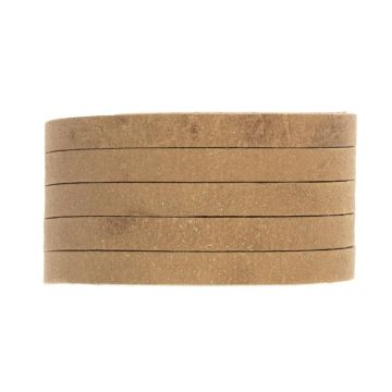 DQ Leer Plat (5 x 2 mm) Natural Dye Light Brown (1 Meter)