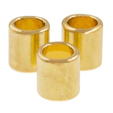 Tibetaanse Metalen Kralen Groot Gat (9 x 8 mm) Goud (10 stuks)