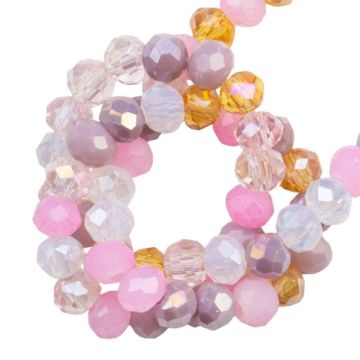 Facetkralen Rondell (3 x 2.5 mm) Pink Lavender (150 Stuks) 