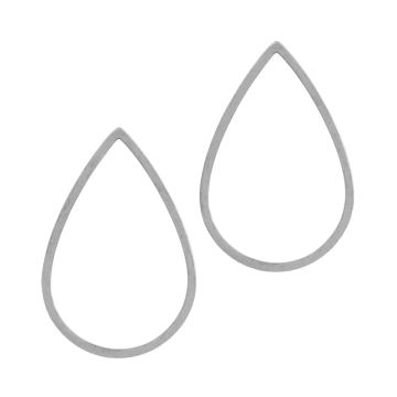Stainless Steel Gesloten Ringen Druppel (21 x 11 x 1 mm) Antiek Zilver (4 stuks)
