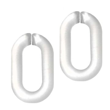 Gesloten Ringen Acryl (28 x 17 x 5 mm) Transparent (5 stuks)