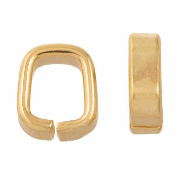Stainless Steel Tussenstuk (7 x 6 mm) Goud (10 Stuks)