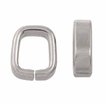 Stainless Steel Tussenstuk (7 x 6 mm) Antiek Zilver (10 Stuks)