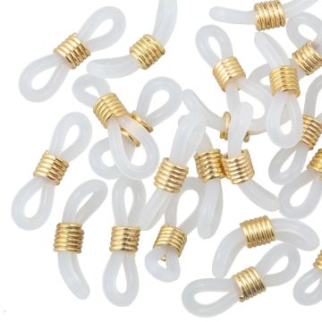 Bril Elastiekjes (19 x 4 mm) Transparent - Goud (25 Stuks)