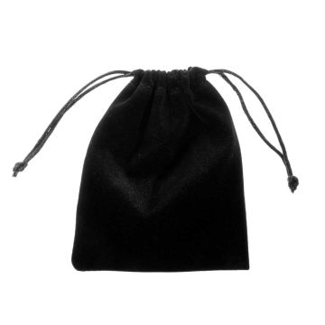 Velours Sieraden Zakjes (10 x 12 cm) Black (10 Stuks)