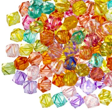 Acryl Facetkralen (8.5 x 11 mm) Fiesta Mix (100 Stuks)