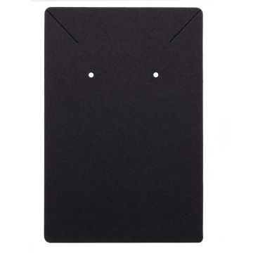 Sieraden Display Kaartjes Oorbellen, Kettingen (6 x 9 cm) Black (5 stuks)