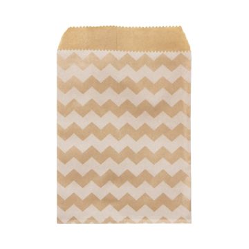 Cadeauzakjes Kraftpapier Golven (10 x 13 cm) Brown (10 stuks)