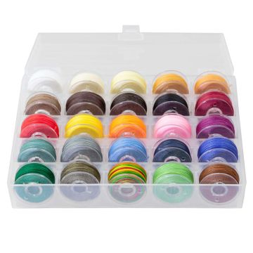 Set - Waxkoord Polyester (0.30 mm) Mix Color (25 x 16 meter)