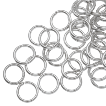 Buigringen (8 x 1.2 mm) Antiek Zilver (50 Stuks)