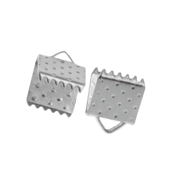 Lintklem (7.5 x 6 mm) Antiek Zilver (20 Stuks)