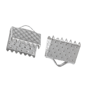 Lintklem (8 mm) Antiek Zilver (20 Stuks)