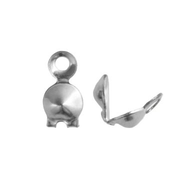 Kalotje (8 x 4 mm) Antiek Zilver (25 Stuks)