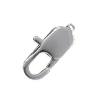 Stainless Steel Karabijnsluiting (15 x 5 mm) Antiek Zilver (5 Stuks)