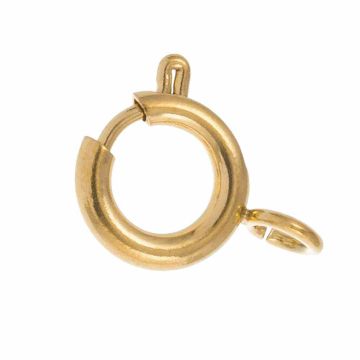 Stainless Steel Veerring Sluiting (7.5 x 5 x 1.2 mm) Goud (1 stuk)