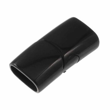Stainless Steel Magneetsluiting (Binnenmaat 10 x 5 mm) Gunmetal (1 Stuk)