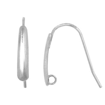 Stainless Steel Oorhaakjes (18.5 x 13.5 mm) Antiek Zilver (4 Stuks)