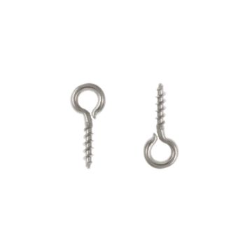 Stainless Steel Bail Hanger Schroef Ooghaak Pin (10 x 4 x 1.2 mm) Antiek Zilver (25 Stuks)