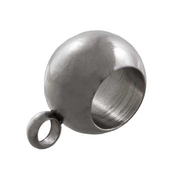 Stainless Steel Bail Kraal (Binnenmaat 4 mm) Antiek Zilver (10 Stuks)