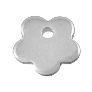 Stainless Steel Bedel Bloem (7 x 7 x 1 mm) Antiek Zilver (25 Stuks)