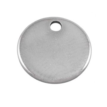 Stainless Steel Bedel Rond (7 x 0.9 mm) Antiek Zilver (50 Stuks)