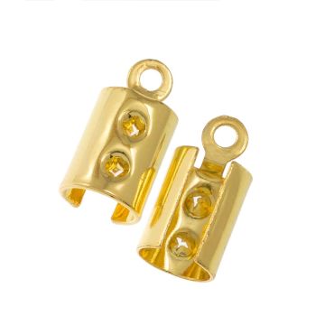 Stainless Steel Veterklem (10.5 x 5.5 mm) Goud (5 Stuks)