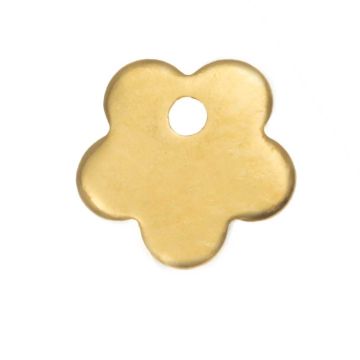 Stainless Steel Bedel Bloem (7 x 7 x 1 mm) Goud (25 Stuks)