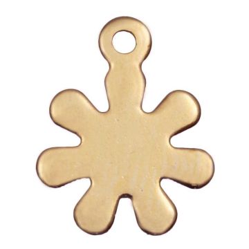 Stainless Steel Bedel Bloem (13 x 10.5 x 0.8 mm) Goud (10 Stuks)