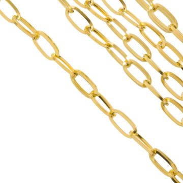Stainless Steel Schakelketting (12 x 6 x 1.2 mm) Goud (2 Meter)