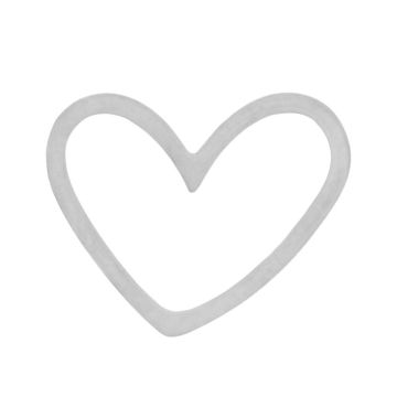 Stainless Steel Tussenstuk Hartje (10.5 x 13 x 1 mm) Antiek Zilver (2 Stuks)