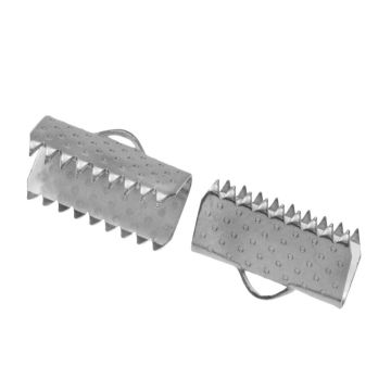 Stainless Steel Lintklem (9 x 10.5 mm) Antiek Zilver (20 Stuks)