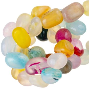 Kralenmix - Natuursteen Nugget (6 - 12 x 5 - 10 mm) Mixed Stones (42 Stuks)