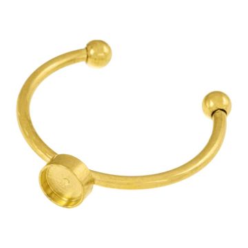 Stainless Steel Ring Cabochon Setting (4 mm) Goud (1 Stuk)