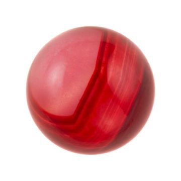 Gestreepte Rode Agaat Cabochon (8 mm) 3 Stuks