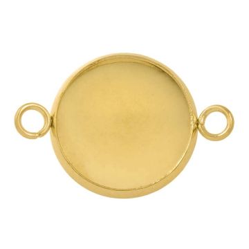 Stainless Steel Tussenstuk Cabochon Setting (8 mm) Goud - Ion Plated (10 Stuks)