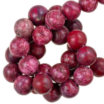 Amerikaanse Turkoois Kralen (8 mm) Cerise (45 Stuks)