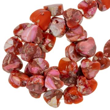 Imperial Jaspis Kralen Hartjes (6 x 6 x 3 mm) Rusty Red (70 Stuks)
