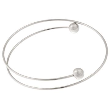 DIY Bangle Armband - Stainless Steel (7 cm) Antiek Zilver (1 stuk)