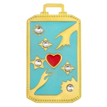 Stainless Steel Hanger Enamel met Rhinestones (25.5 x 13.5 x 1 mm) Goud (1 Stuk)